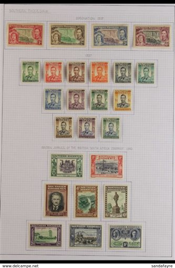 1937-64 FINE MINT COLLECTION A Complete KGVI Collection, SG 36/70 Followed By The First Two Large Definitive Sets Of Que - Südrhodesien (...-1964)