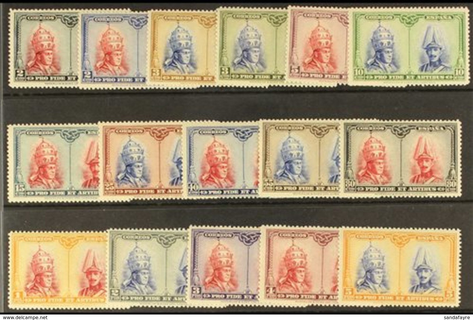 1928 Rome Catacombs Restoration Fund Both Complete Sets (Edifil 402/33, SG 470/501, Michel 376/407), Never Hinged Mint.  - Andere & Zonder Classificatie