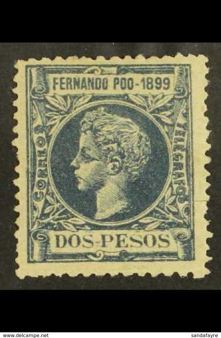 FERNANDO PO 1899 2p Indigo Top Value, SG 85, Mint, Tiny Cut At Right. For More Images, Please Visit Http://www.sandafayr - Altri & Non Classificati