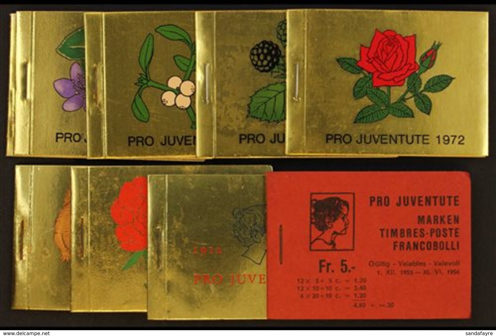 BOOKLETS PRO JUVENTUTE 1955-1977 All Different Group Of Complete Never Hinged Mint Booklets, Includes 1955, 1958-1962, 1 - Other & Unclassified
