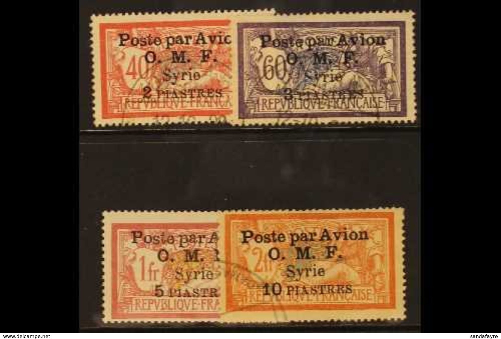 1922 Airmail Set Complete, SG 89/92, Very Fine Used. (4 Stamps) For More Images, Please Visit Http://www.sandafayre.com/ - Syrien