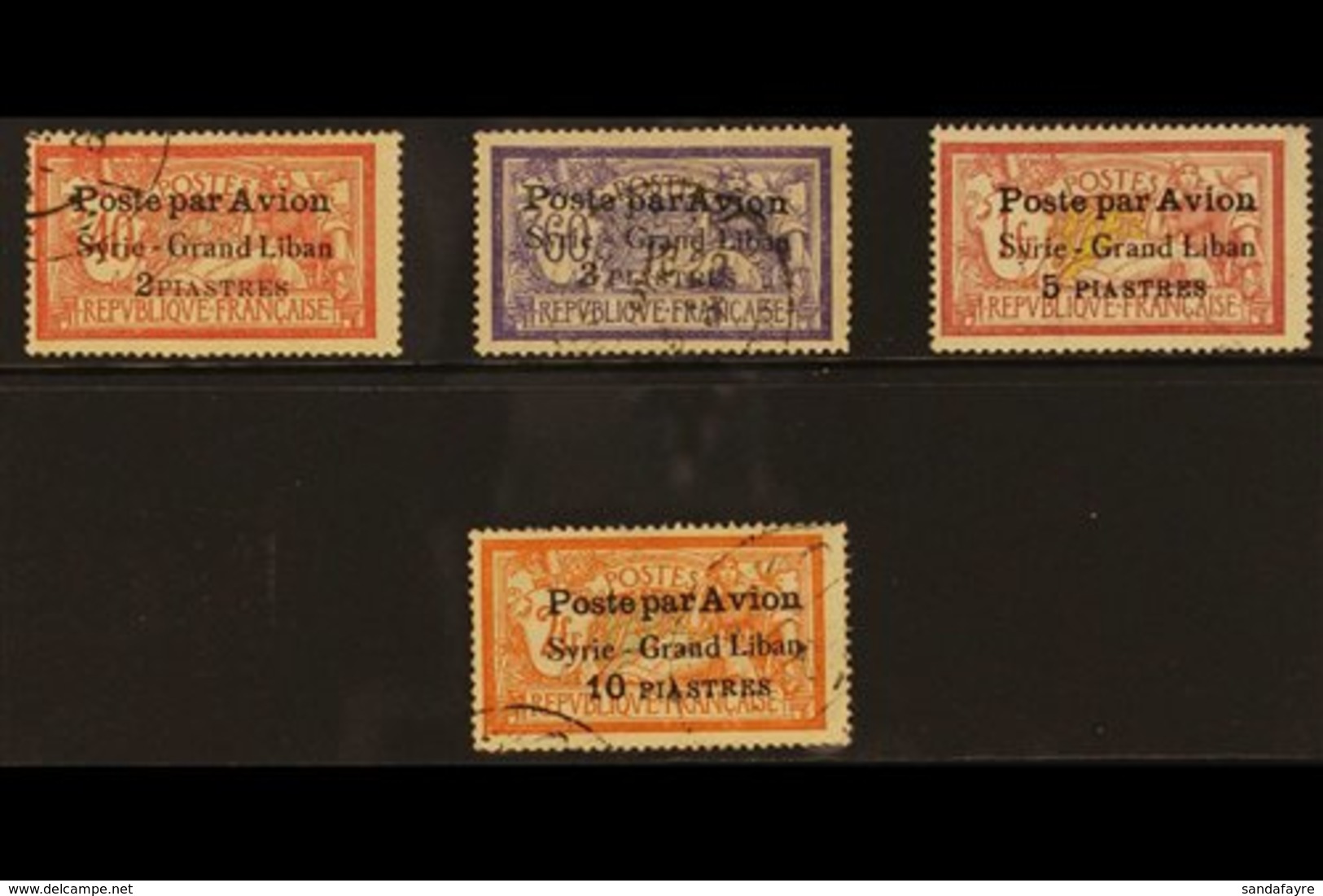 1923 Airmail Set Complete, SG 114/117, Very Fine Used. (4 Stamps) For More Images, Please Visit Http://www.sandafayre.co - Syrië