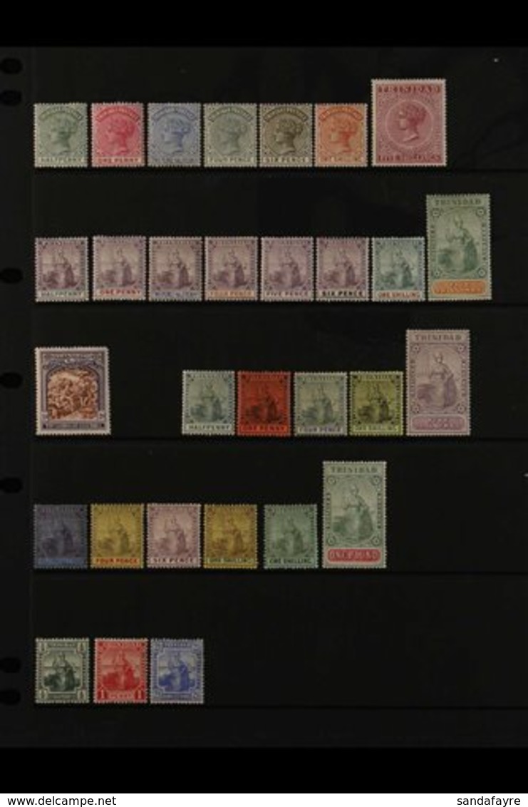 1883-1909 ATTRACTIVE FINE MINT COLLECTION On A Stock Page, ALL DIFFERENT, Includes 1883-94 Set, 1896-1906 Set To 5s, 190 - Trinidad & Tobago (...-1961)