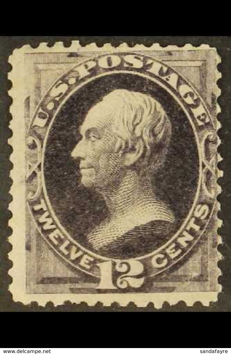 1873 12c Blackish Violet Henry Clay (Scott 162, SG 164), Mint Regummed, Corner Crease, Centred To Upper Right, Cat £2,50 - Andere & Zonder Classificatie