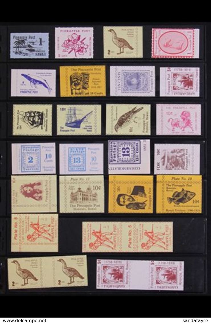 MODERN LOCAL POSTS 1970's-1980's All Different Never Hinged Mint Collection On Stock Pages, Includes Hawaii Pineapple Po - Other & Unclassified