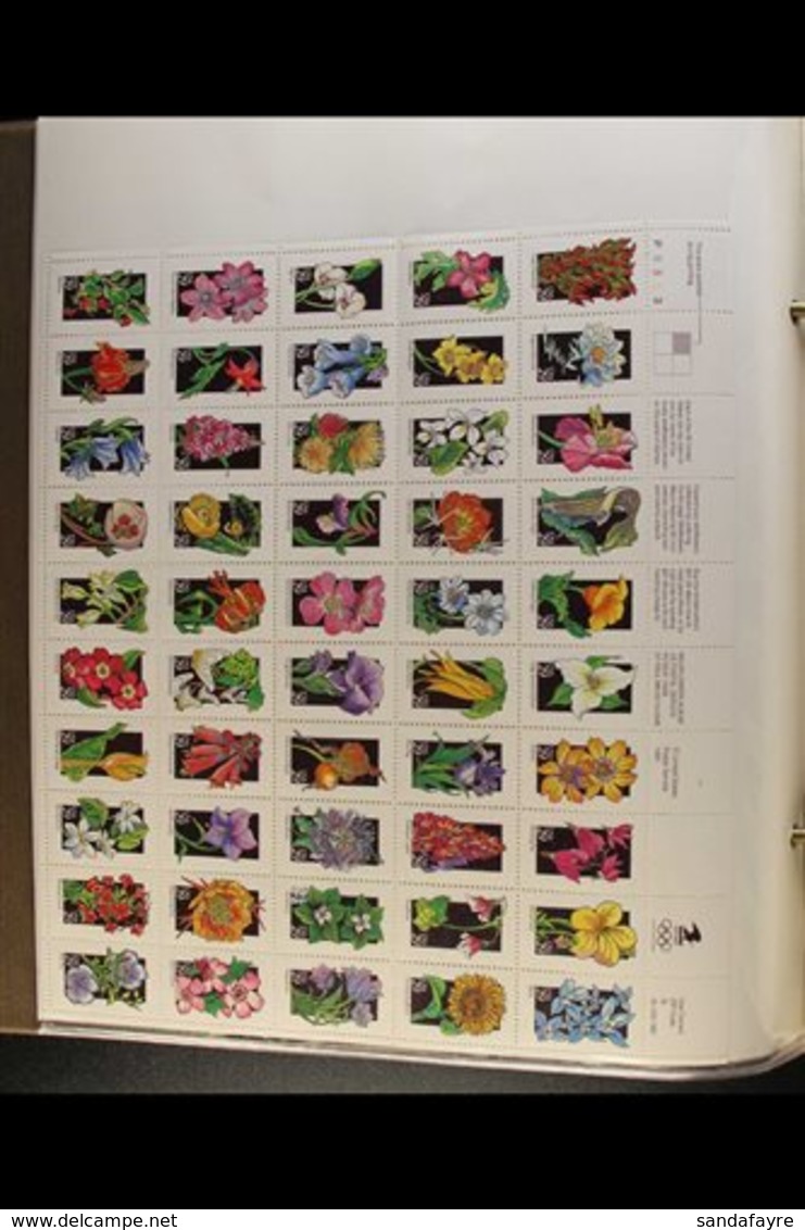 SHEETLETS & SE-TENANT STRIPS 1970s-1990s Never Hinged Mint Collection In An Album, Includes 1976 Flags Sheetlet, 1981 Bi - Autres & Non Classés