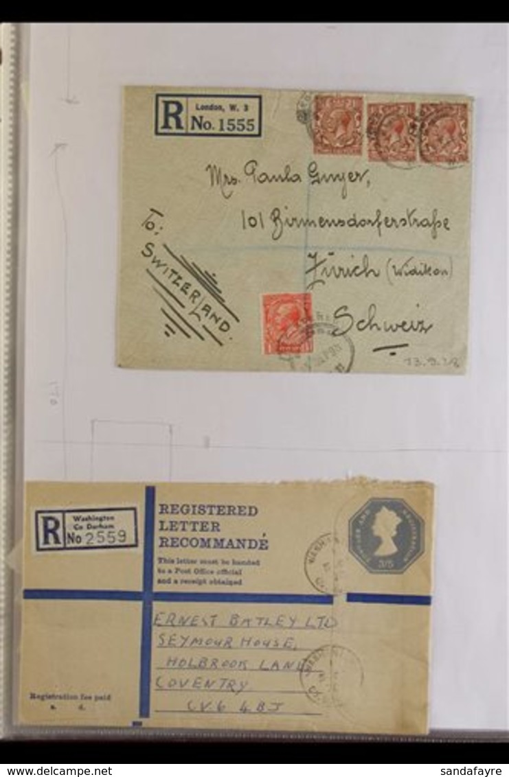 REGISTERED MAIL COLLECTION QV To QEII Collection Of Register Mail Commercial & Philatelic Mail, Registered Tabs & Postal - Other & Unclassified