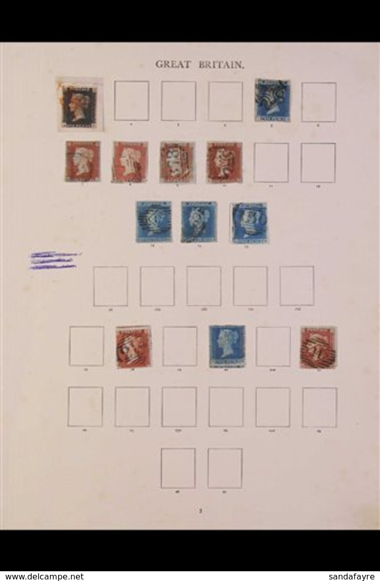 1840-1900 MINT AND USED COLLECTION ON PRINTED PAGES Sparse In Places But With Better Stamps Throughout. Note 1840 1d Bla - Other & Unclassified
