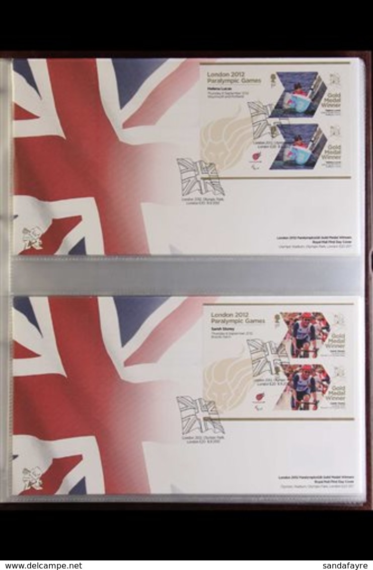 2012 PARALYMPIC GAMES A Complete Paralympic Games Sheetlet Covers Collection. 34 Illustrated & Unaddressed Covers Bearin - FDC