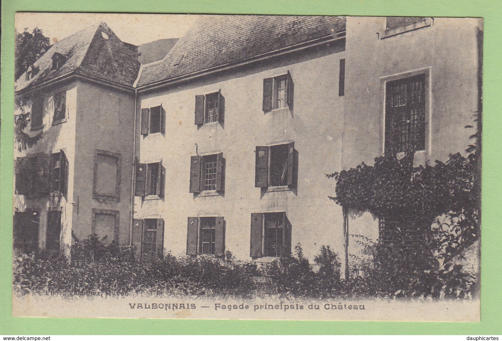 VALBONNAIS :  Façade Principale Du Château. TBE. 2 Scans. Edition ? - Other & Unclassified