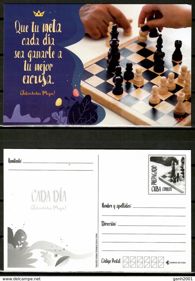 Cuba 2018 / Chess Postal Stationary Card MNH Ajedrez Tarjeta Postal Schach / Cu13212  35 - Echecs