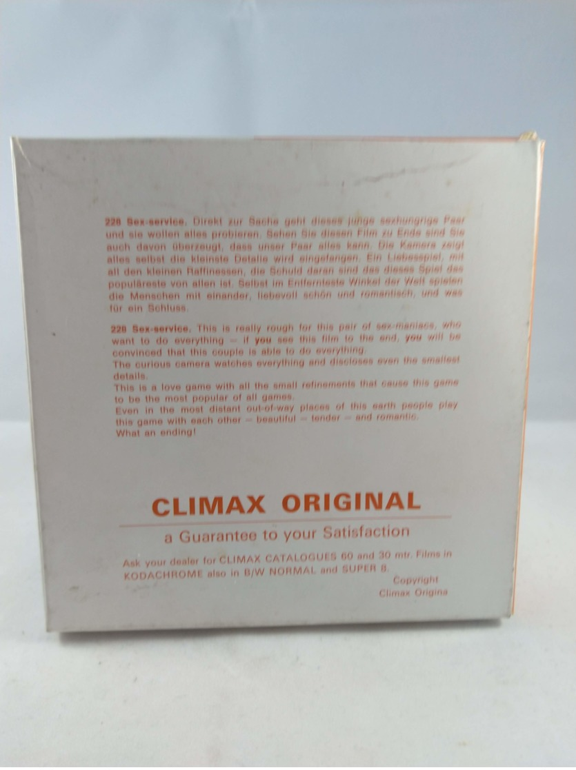 Vintage XXX Adult Super 8mm Movie -  Climax Sex Service Black & White - Danish - Autres Formats