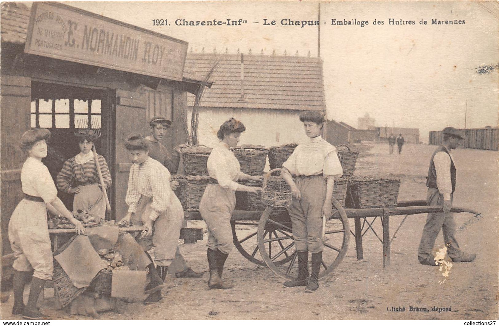 17-LE-CHAPUS- EMBALLAGE DES HUITRES DE MARENNES - Autres & Non Classés