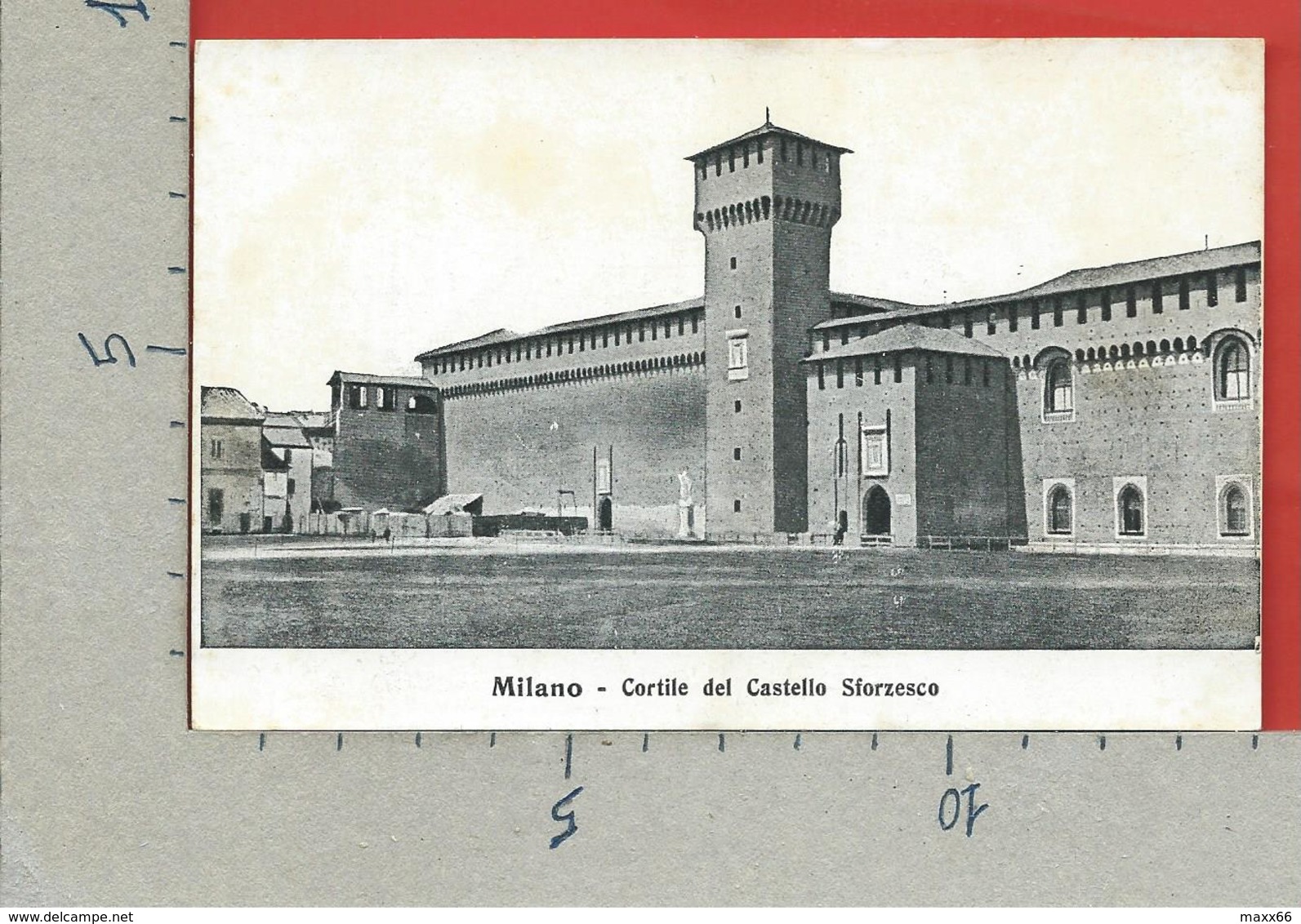 CARTOLINA NV ITALIA - MILANO - Cortile Del Castello Sforzesco - 9 X 14 - Milano