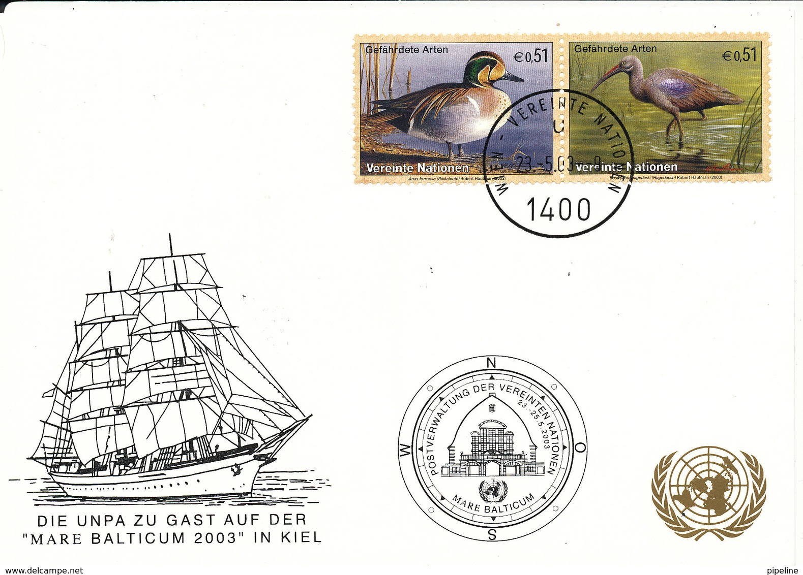 Austria UN Vienna Show Card Kiel 23-25/5-2003 - Autres & Non Classés