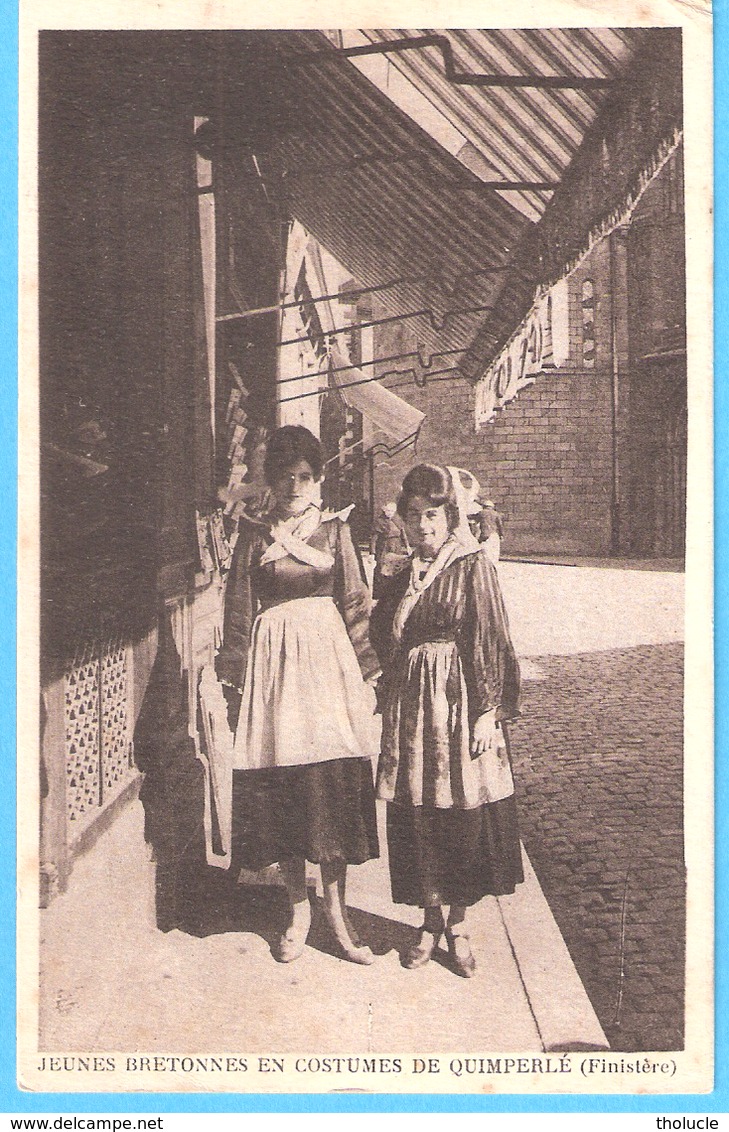 Quimperlé (Finistère-Bretagne)-écrite 1930-Jeunes Filles Bretonnes En Costumes-Folklore-Costume-Edit.M.Huchet, Quimperlé - Quimperlé