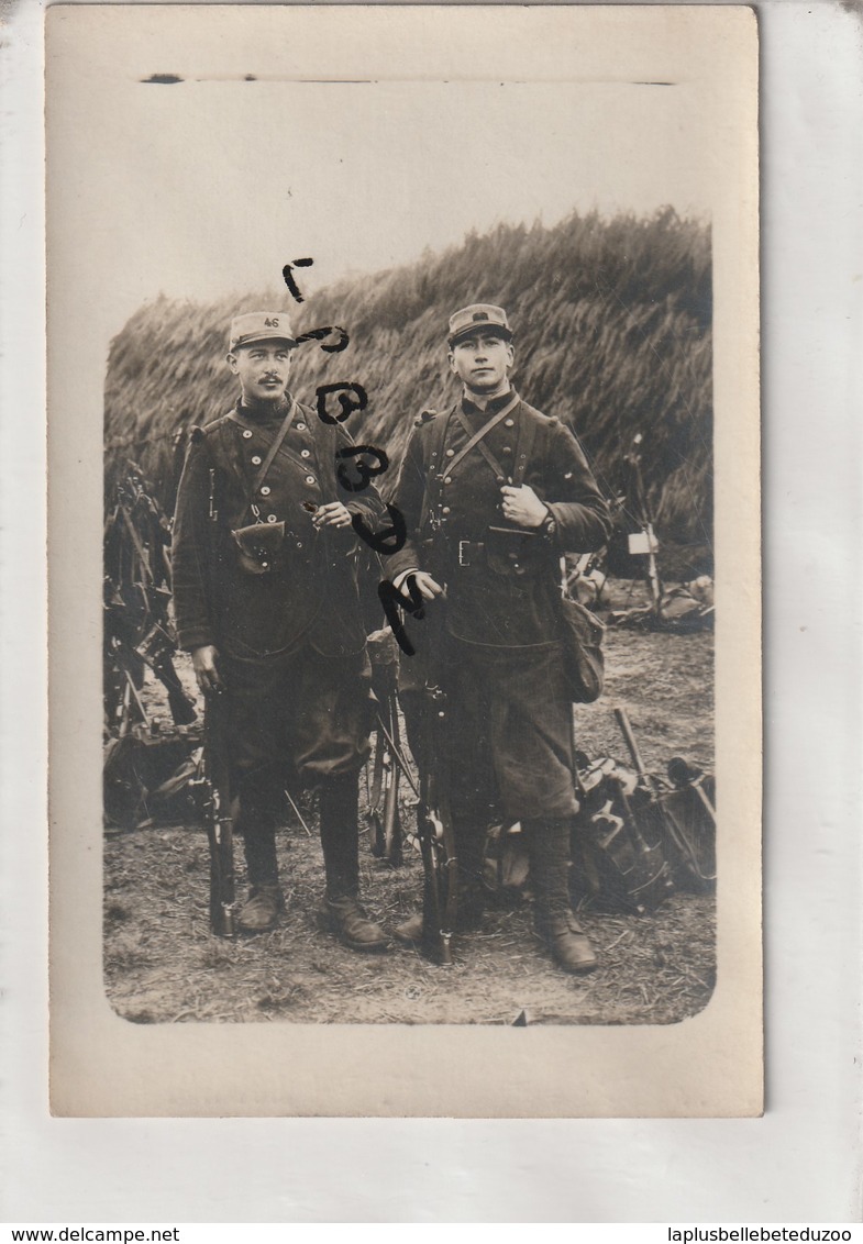 CPA - PHOTO - 77 - FONTAINEBLEAU - MILITARIA - SOLDATS DU 46e REGIMENT D'INFANTERIE En Tenue De Campagne - Régiments