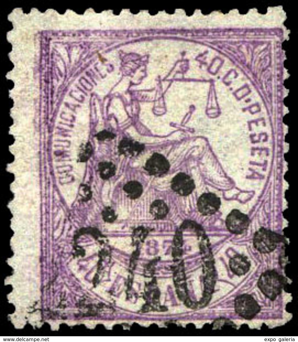 Ed. 0 148 - 40 Cts. Violeta. Variedad Doble Impresión (rara Variedad No Catalogada) + Matasello Francés - Used Stamps