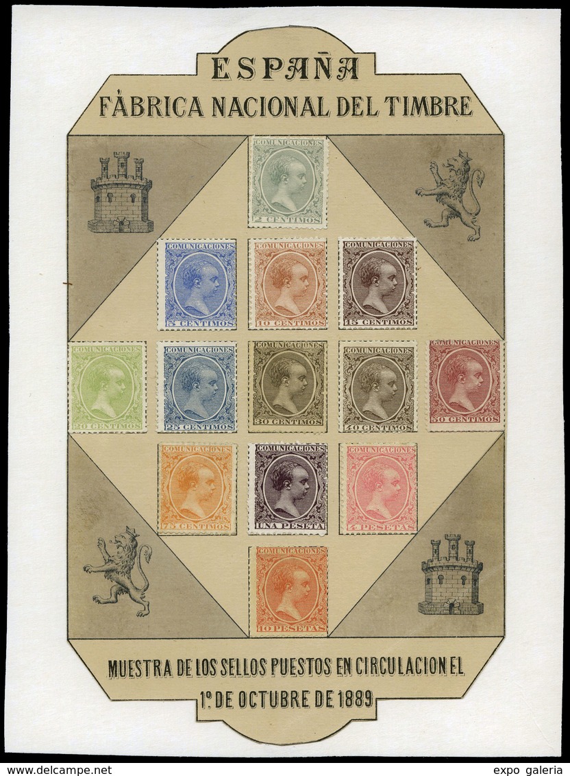 Ed. * 213/28 - Hoja Modelo Emitida Por La Fábrica Nacional Del Timbre Con Los 13 Valores (hoja Recortada…) - Used Stamps