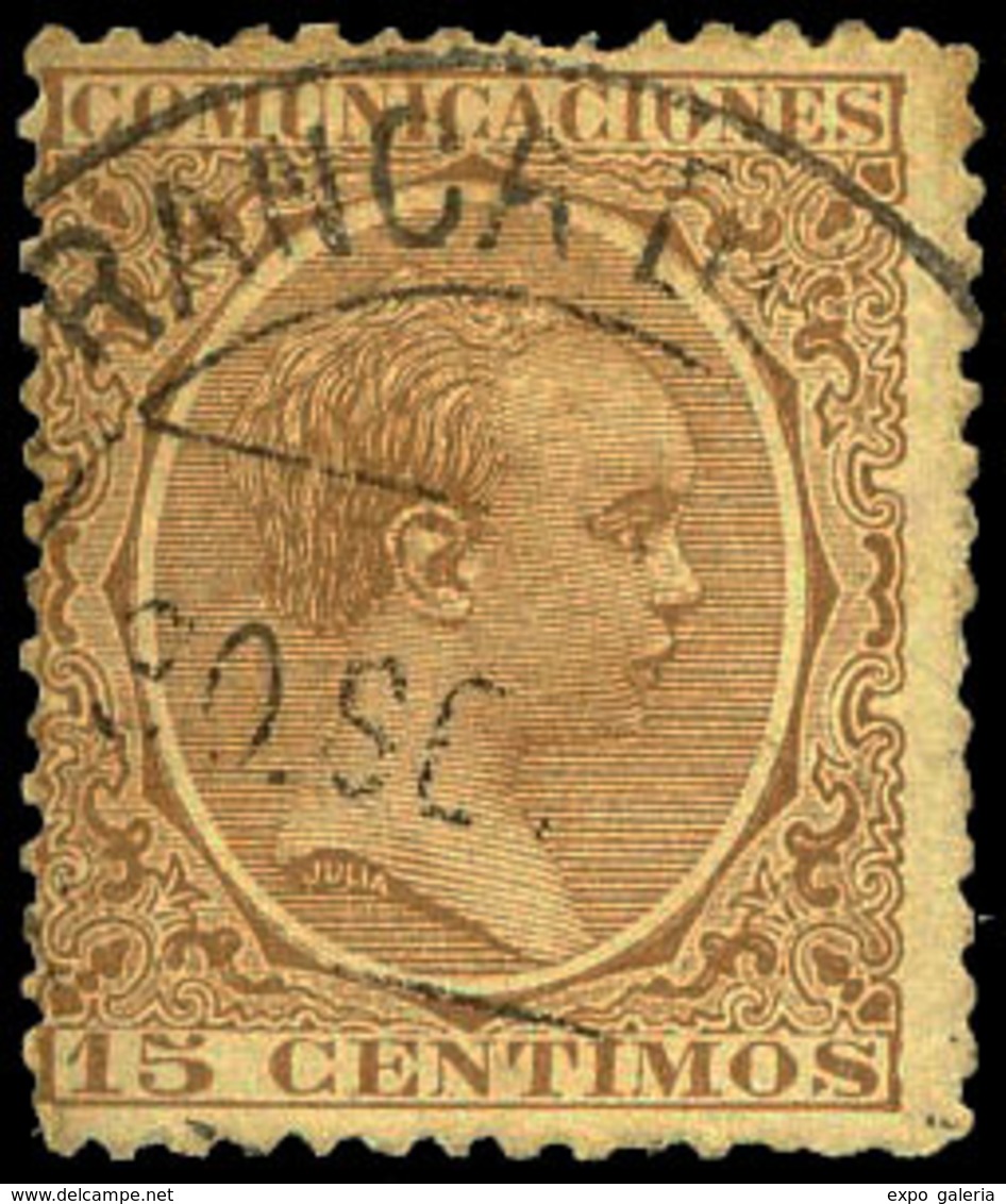 Ed. 0 219 - 15 Cts. Error De Color Castaño Amarillo (similar Nº 217) Rara Variedad No Catalogada Cert. GRAUS - Used Stamps