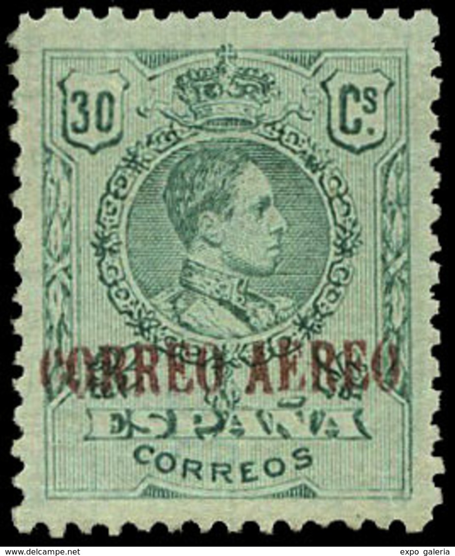 Ed. ** NE 22 - 1920. 30 Cts. Verde.Ejemplar De Lujo. Sin Charnela.Raro En Esta Calidad.Cert.GRAUS Cat. +++1.325€ - Unused Stamps