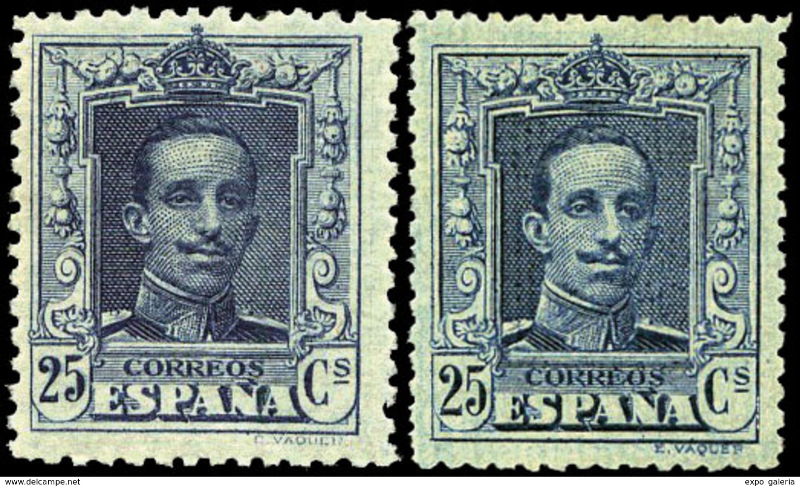 Ed. * NE 23/4 - 1922. 25 Cts. Azul. No Emitidos. Centraje Lujo. Raros Con Este Centraje.Cat. +++50€ - Unused Stamps