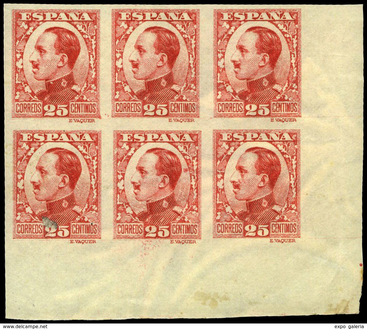 Ed. ** 495p - 1930. 25 Cts. Carmín S/D. Variedad Con Papel Filigrana Empleada En Marruecos. No Reseñado - Ungebraucht