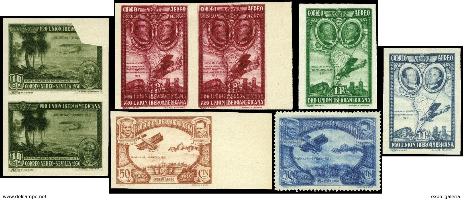 1930. Colección Con + 53 Piezas (muchos Bloques), Distintas Variedades, Cambio De Color, S/D, Errores Impresión - Ungebraucht