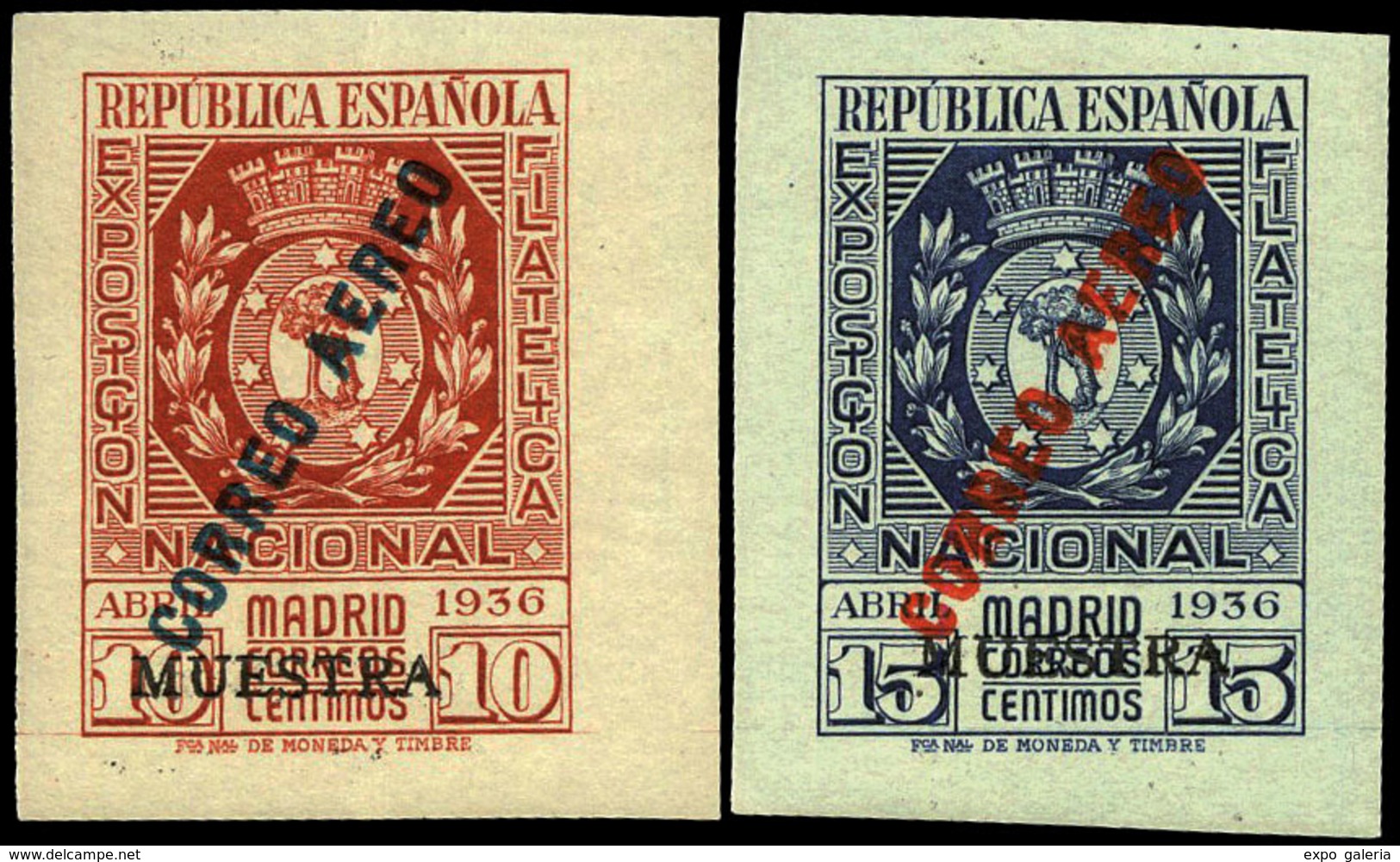 Ed. ** 729M/730M - 1936. Aerea. Sobrecarga “Muestra” Sin Charnela. Preciosa Y Escasa - Unused Stamps