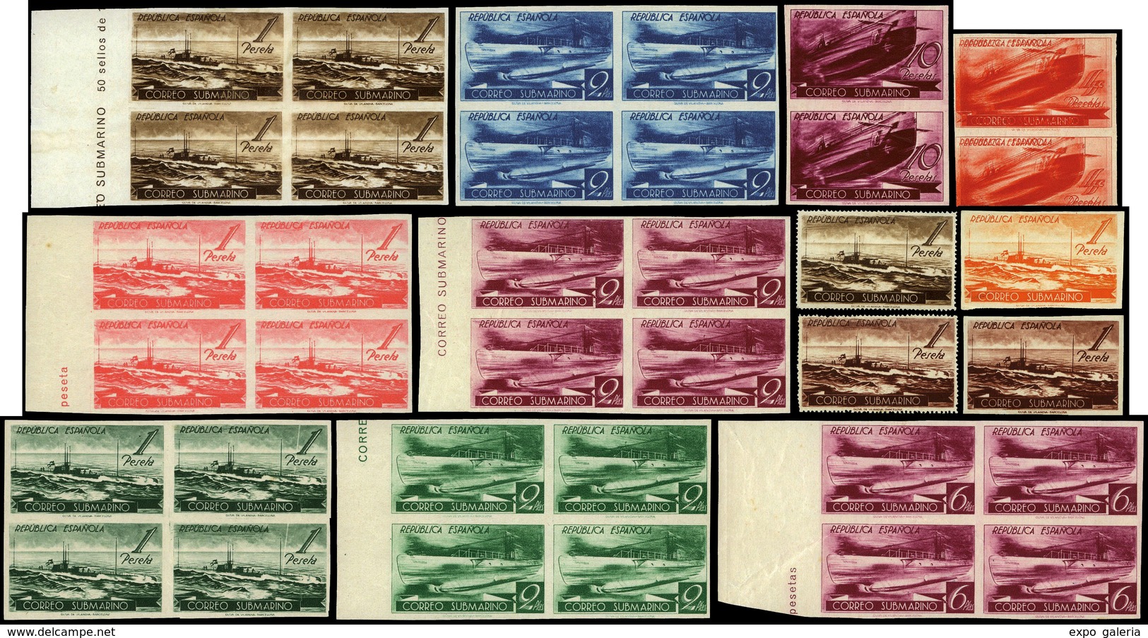 Año 1938 - Conjunto Variedades Dentados Y S/Dentar (cambios Colores, Dentados, Etc...) Total 4 Sellos +… - Ungebraucht