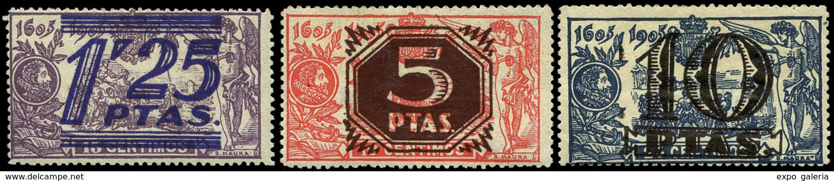 Ed. ** NE35/NE37 - 1939. Quijote.Colores Intensos.Sin Charnela.Cert. COMEX.Rara Serie.Cat.++1.750€ - Unused Stamps