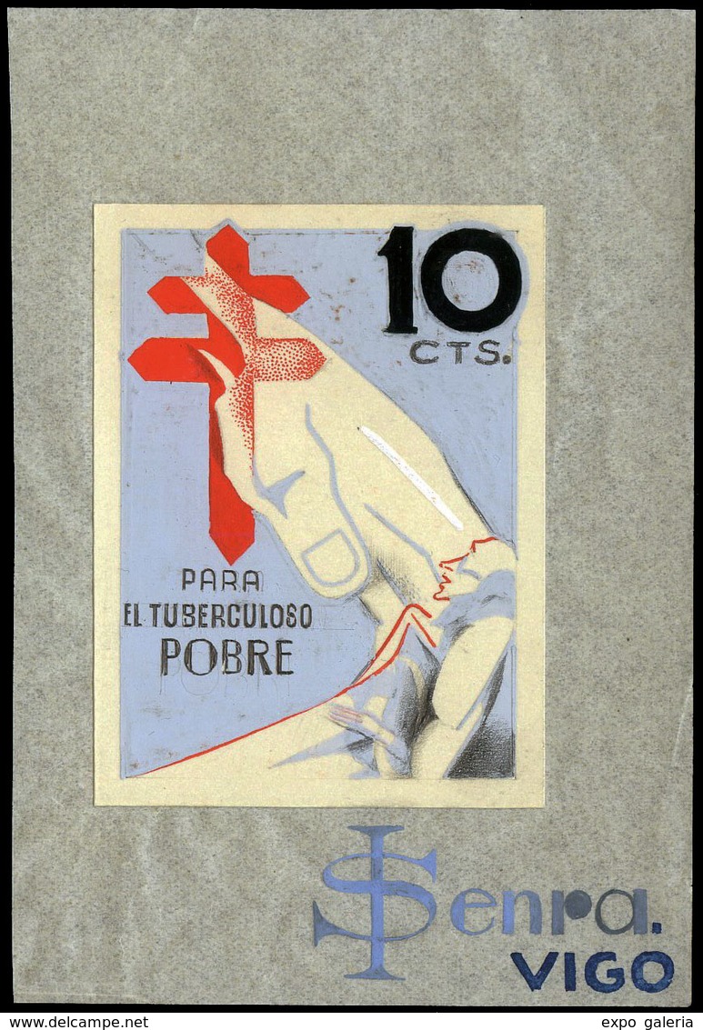 Año 1937 - Proyecto No Adoptado “para El Tuberculoso Pobre” Valor 10 Cts. Impreso En Papel 47 X 63 Mm - Ungebraucht