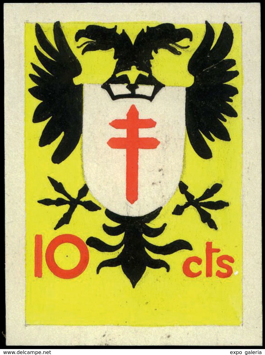 Año 1937 - Proyecto No Adoptado “pro Tuberculoso” Valor 10 Cts. Impreso En Papel 48 X 63 Mm - Unused Stamps
