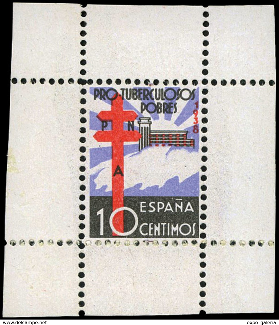 Ed. * 866 - 1938.Prueba En Pequeña HB Dentada, En Los Colores Adaptados. Preciosa Y Rarísima Pieza. - Unused Stamps
