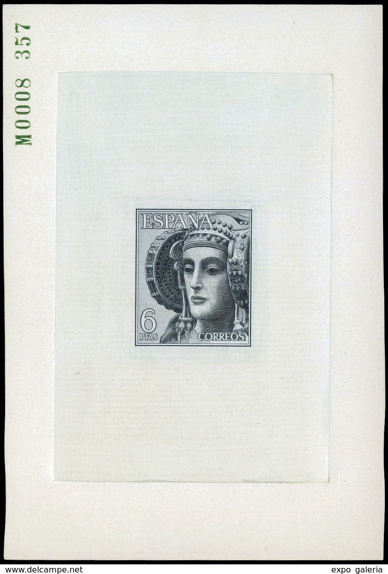 Ed. ** 1937 - Turística. Dama De Elche. Prueba De Punzón Mismo Diseño Nº 1937 Con Valor 6 Pts - Briefe U. Dokumente