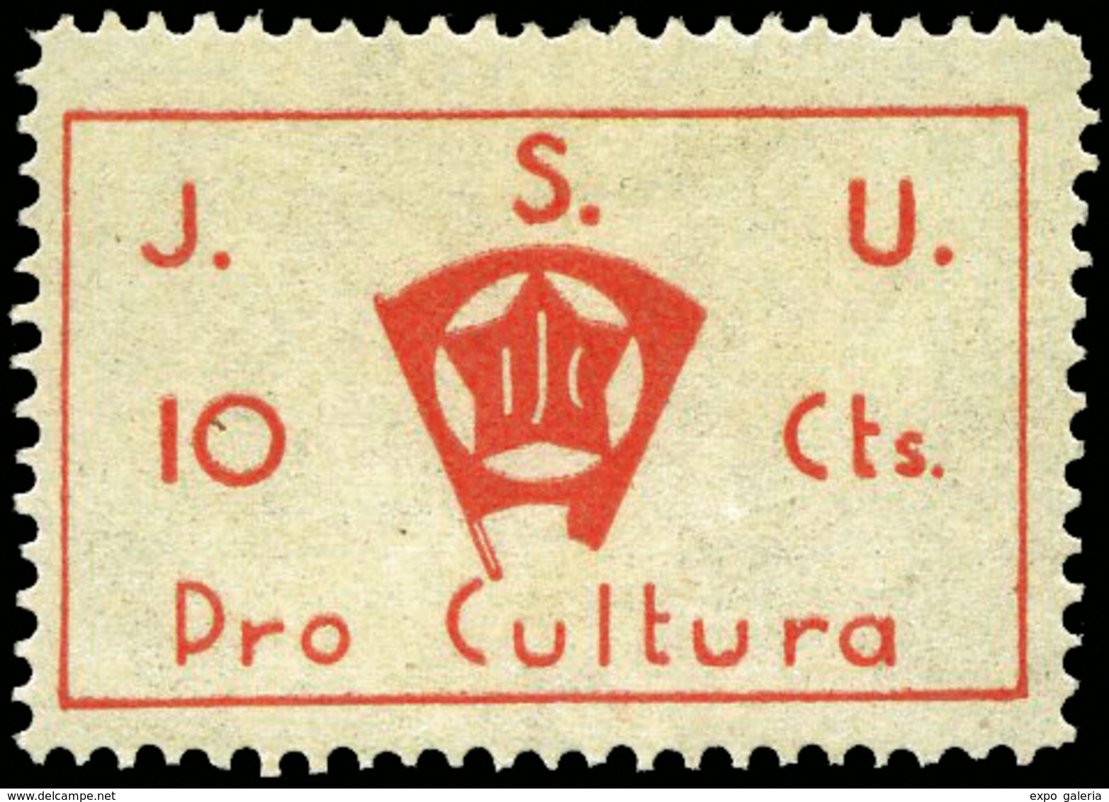 All. * 1518 - J.S.U. Pro Cultura. 10 Cts. Raro. - Vignetten Van De Burgeroorlog