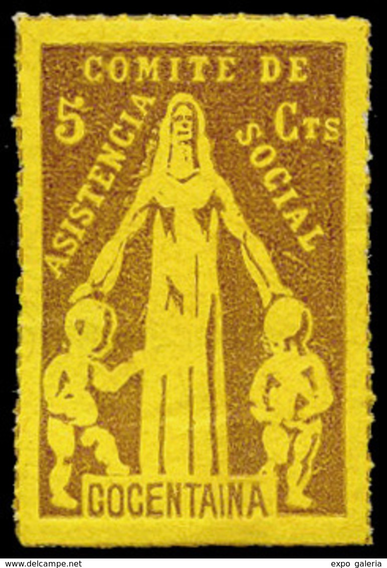 G.G. * 399 - Alicante. CONCENTAINA. Comité Asistencia Social. 5 Cts. Castaño Amarillo. Raro - Republican Issues