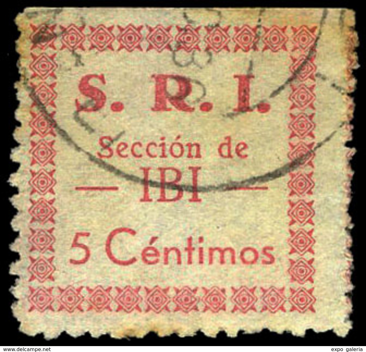 All. 0 2 - Alicante. IBI. S.R.I. Sección IBI. 5 Cts. Rojo. Raro - Republican Issues