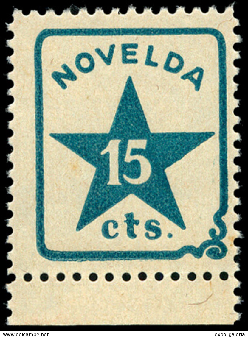 All. 10 - Alicante. NOVELDA. 15 Cts. Verde. Sin Charnela. Lujo. Raro - Republikeinse Uitgaven