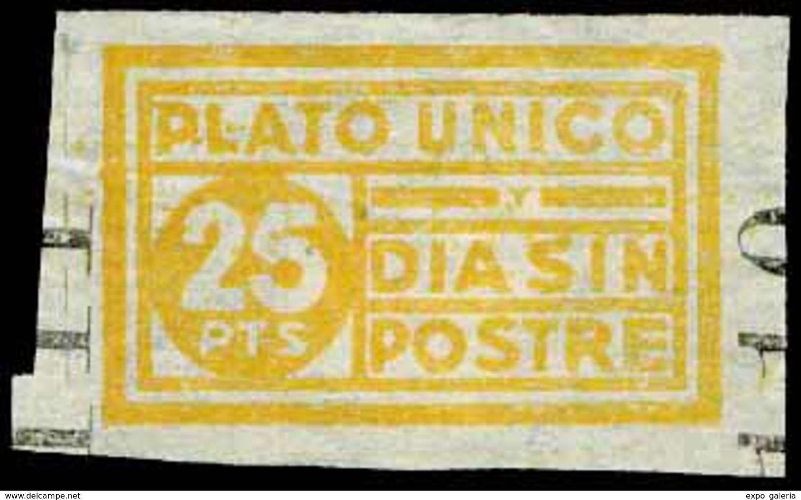 All. * 145 - BARCELONA. “Dia Sin Postre. 25 Ptas.” Amarillo, (final Serie). Muy Raro Ejemplar - Republican Issues