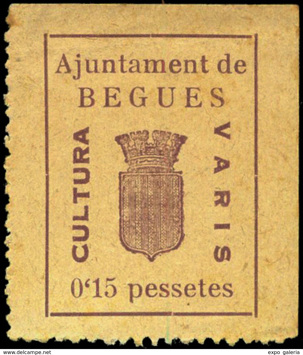 All. * 4 - Barcelona. BEGUES. “Pro Cultura-0’15 Cts.” Violeta. Muy Raro. - Republican Issues