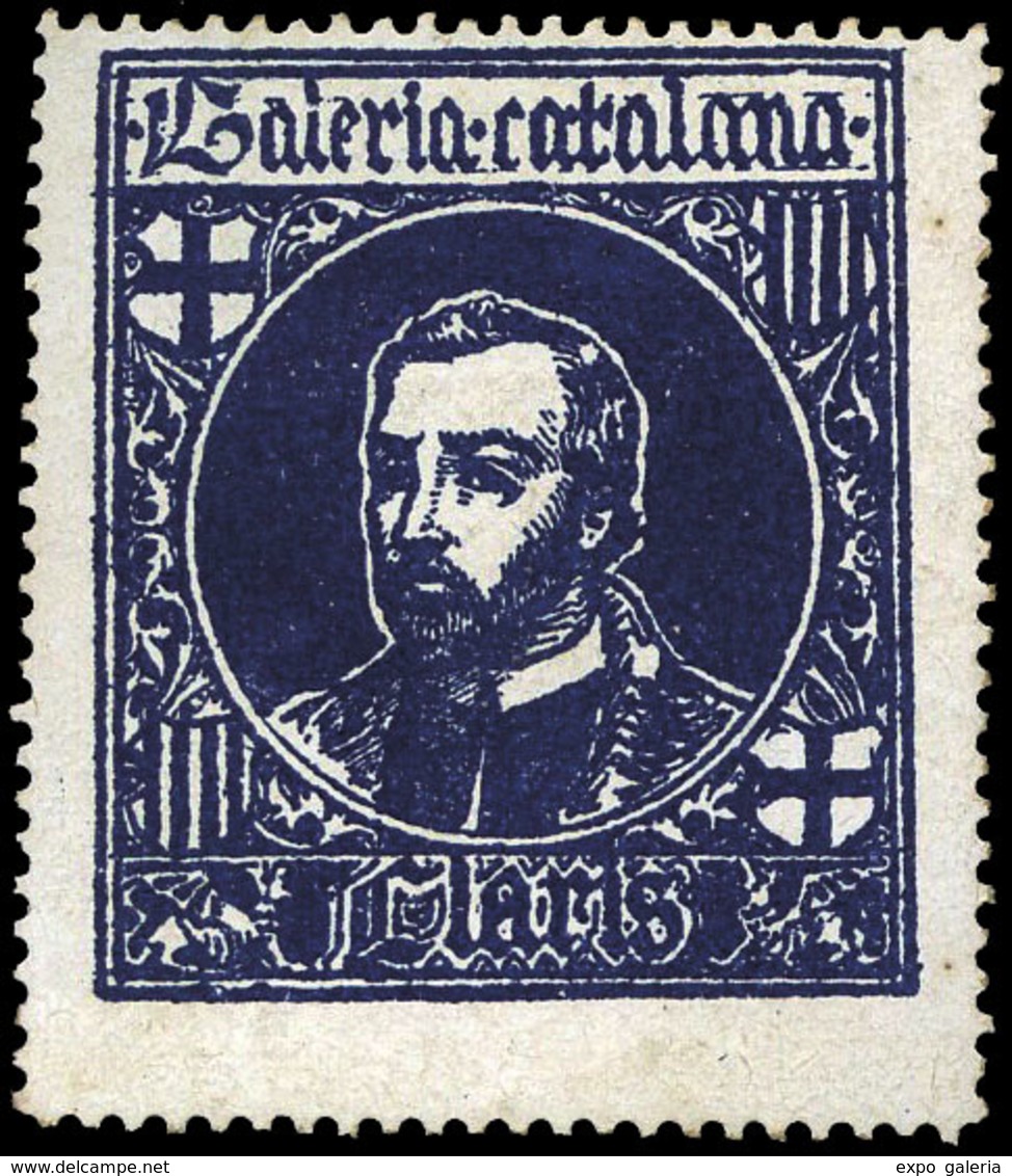 Nathan * 35 - 1900. Cataluña. “Claris” (tamaño Grande) 1 Valor Azul Oscuro Sobre Papel Blanco - Nationalistische Ausgaben