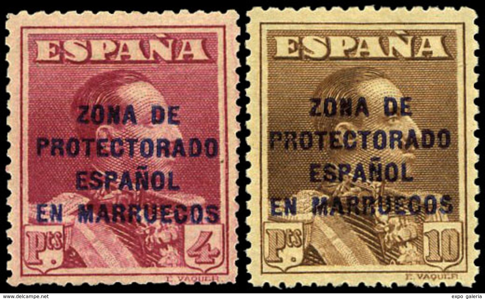 Ed. * NE9/10 - 1923. Habilitados. No Emitidos. 4 Y 10 Ptas. Preciosos Centrajes. Raros En Esta Condición. Cat. ++ 220€ - Spaans-Marokko