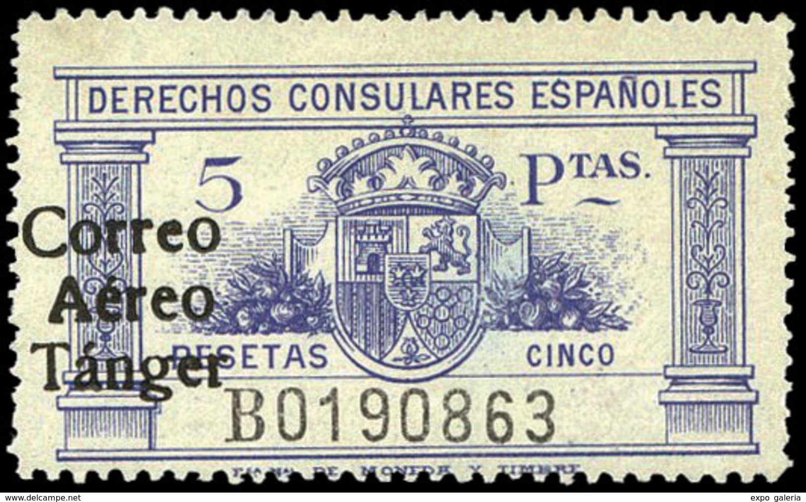 Ed. * 149 - 1929. Sellos Consulares. Variedad Sobrecarga Completamente Desplazada. No Catalogada En Esta Condición - Autres & Non Classés