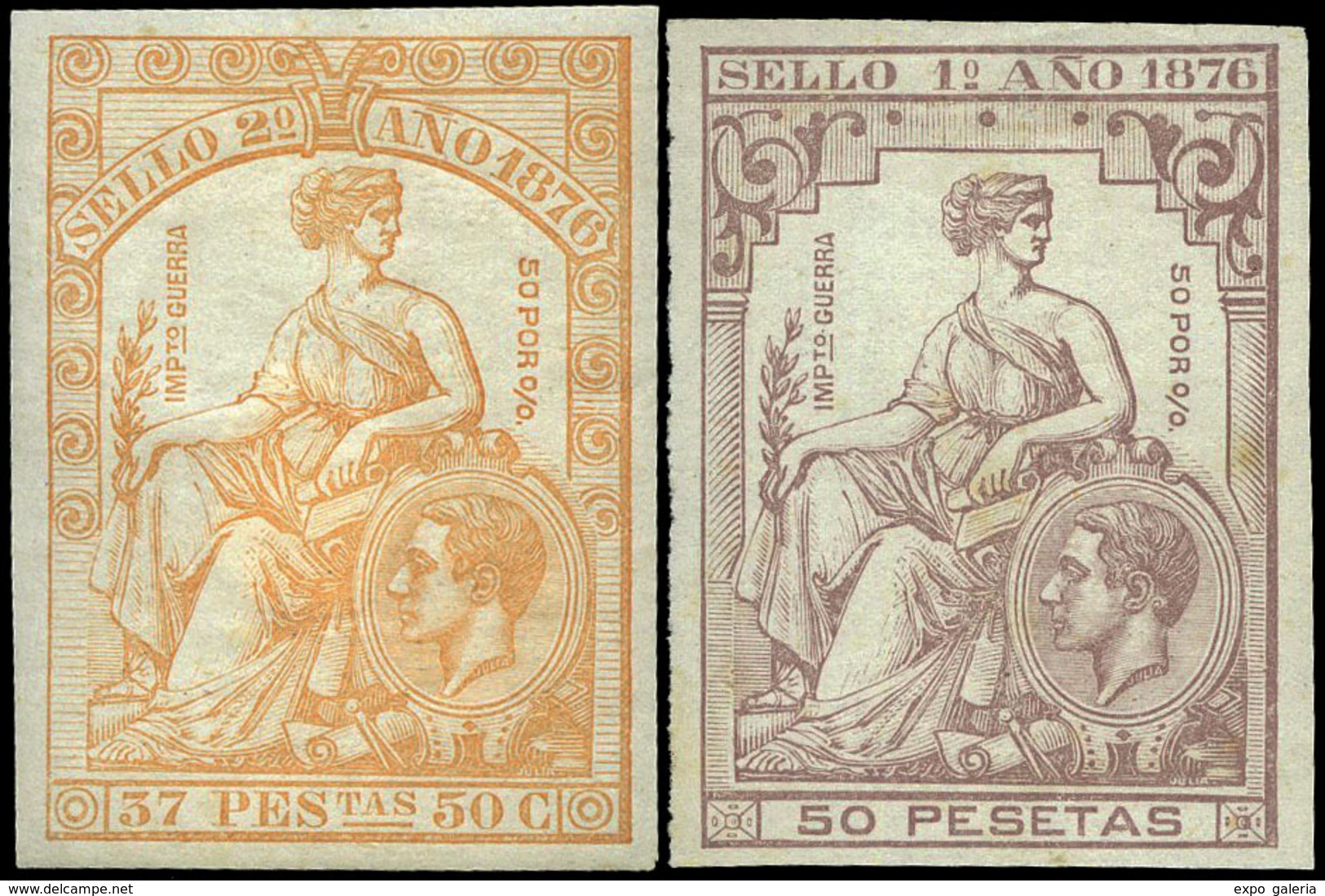 Alemany 172/82 - 1876. Pólizas. 11 Valores. Colores Diversos. Serie Completa.Goma Original. Rara Serie En Esta Condición - Revenue Stamps