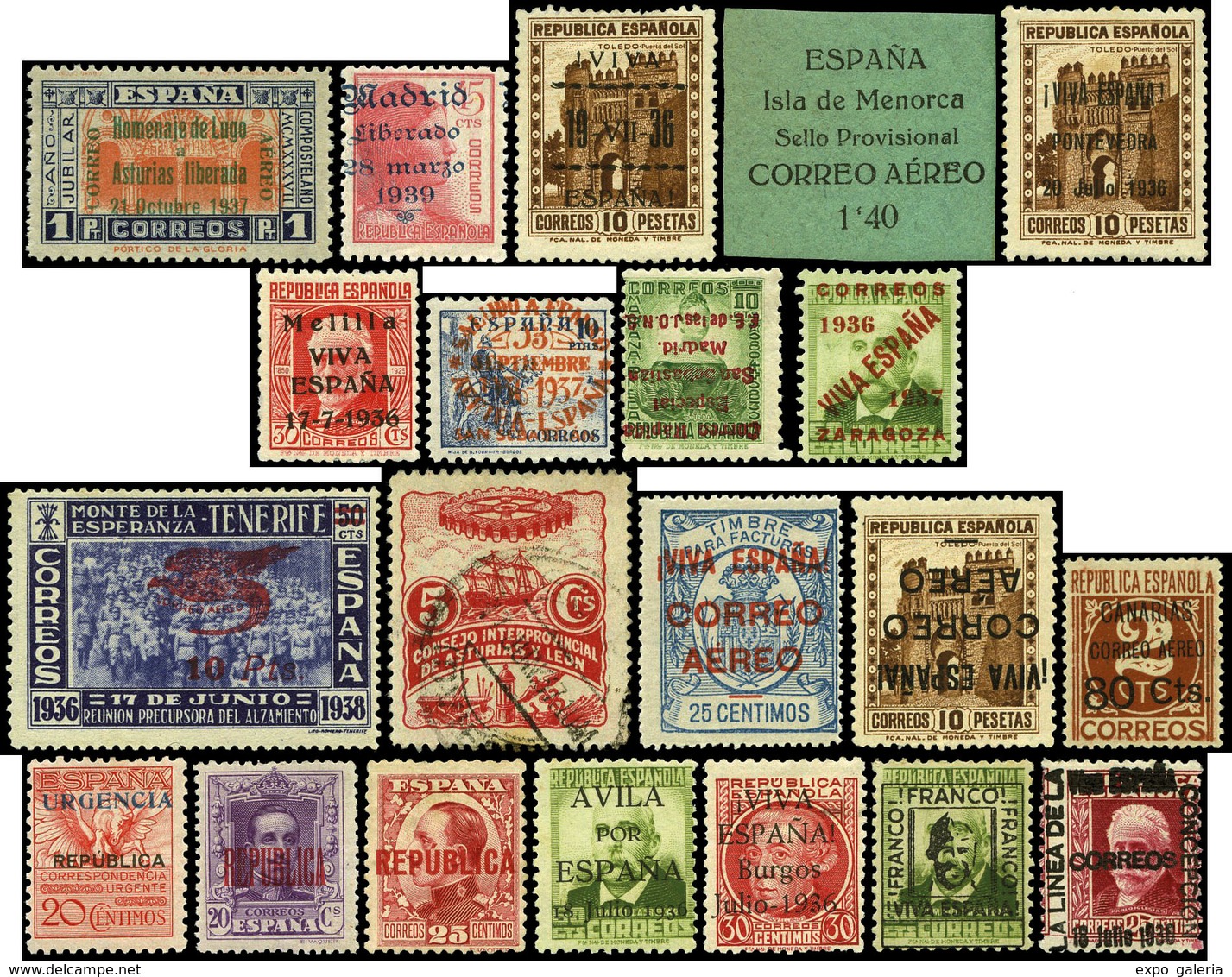 Canarias,Asturias Y León, Emisiones Locales Republicanas, Locales Patrióticas. 1931/1939 - Sammlungen