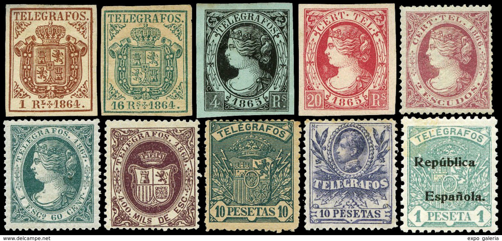 Telégrafos 1864/1940 - Colección En Nuevo, Prácticamente Completa (faltan 2 Sellos Y 2 En Usado Taladro) - Collections