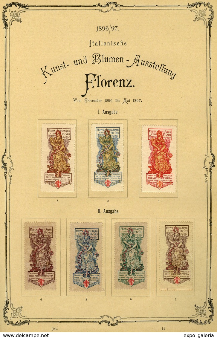 Viñetas Mundiales 1898/1900 - Colección Completa De Viñetas Mundiales Montada En Album Oficial, Editado En Leipzig - Sammlungen