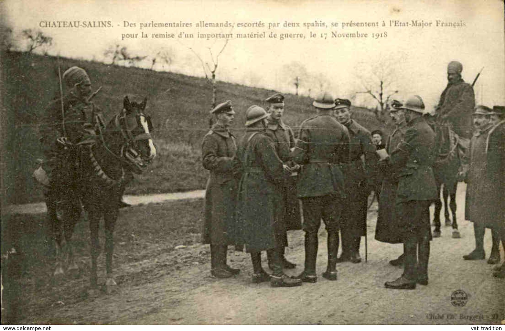 MILITARIA - Carte Postale - Officiers Allemands Pour Remise D Important Stock De Matériels En 1918 - L 29721 - War 1914-18