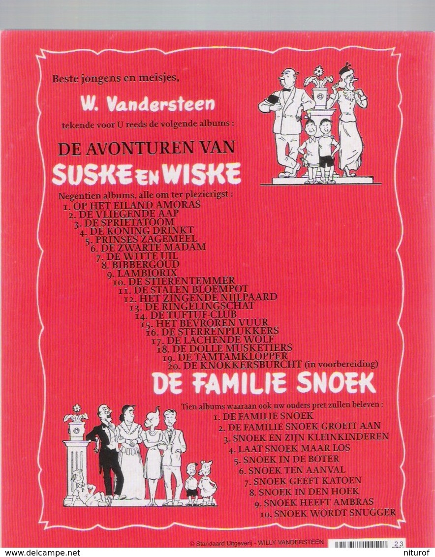 SUSKE EN WISKE : 19 - DE TAMTAMKLOPPER - Fac Similé EO Brochée - VANDERSTEEN - Suske & Wiske